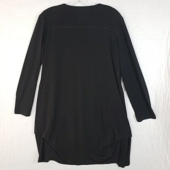 Eva Varro Tunic Top Abstract Print Colorful Art-to-Wear Tie Front size 1X Artsy - Picture 8 of 13